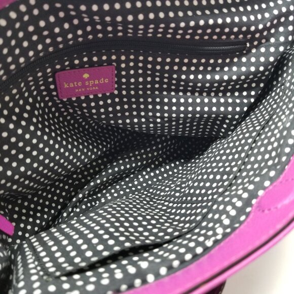 KATE SPADE Purple Bow Handbag with Removable Adjustable Strap Handbags Bags - Picture 13 of 16